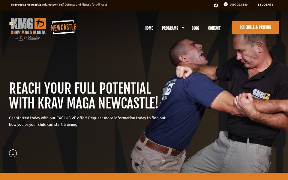 Krav Maga Newcastle website