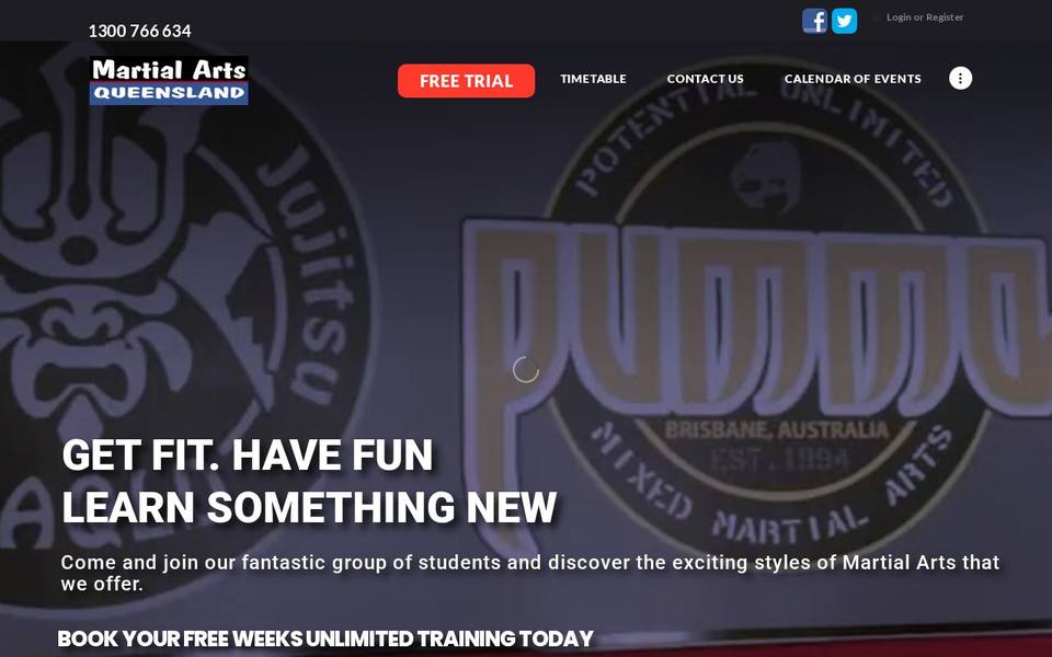Martial Arts Queensland website