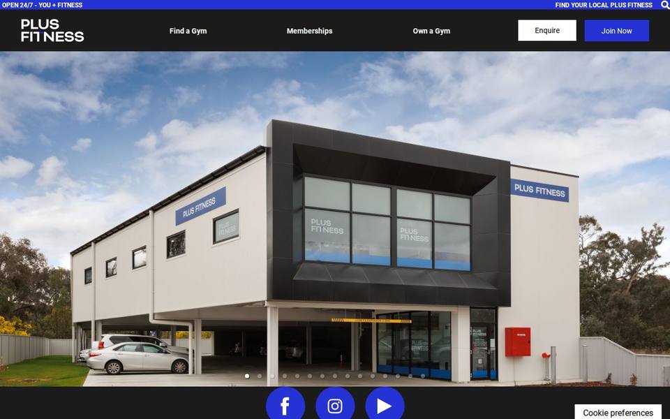 Plus Fitness Thurgoona website