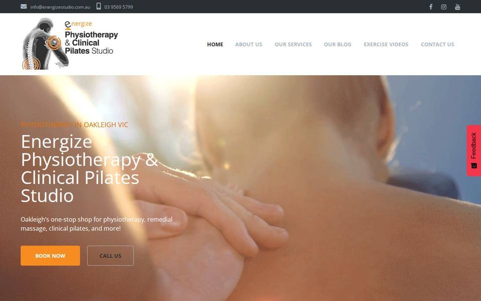 Energize Studio website