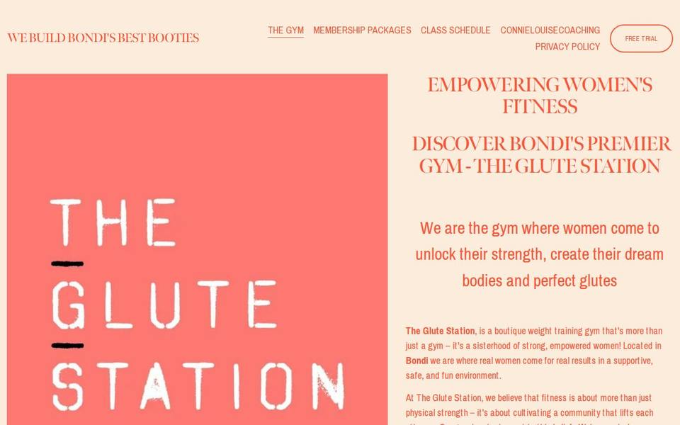 The Glute Station website
