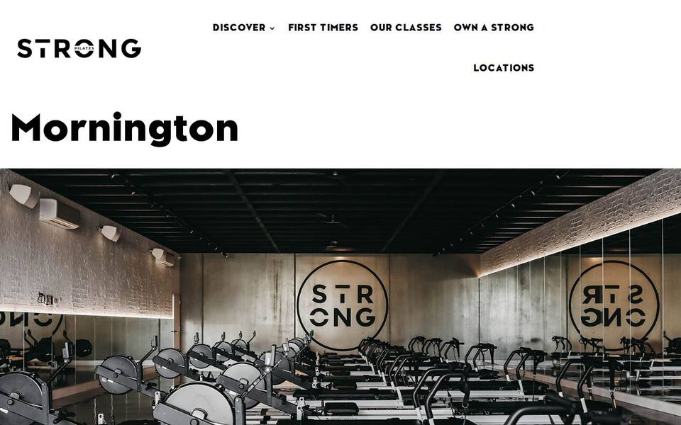 STRONG Pilates Mornington website