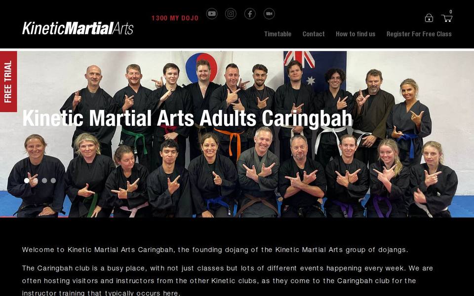 Kinetic Martial Arts Cronulla website
