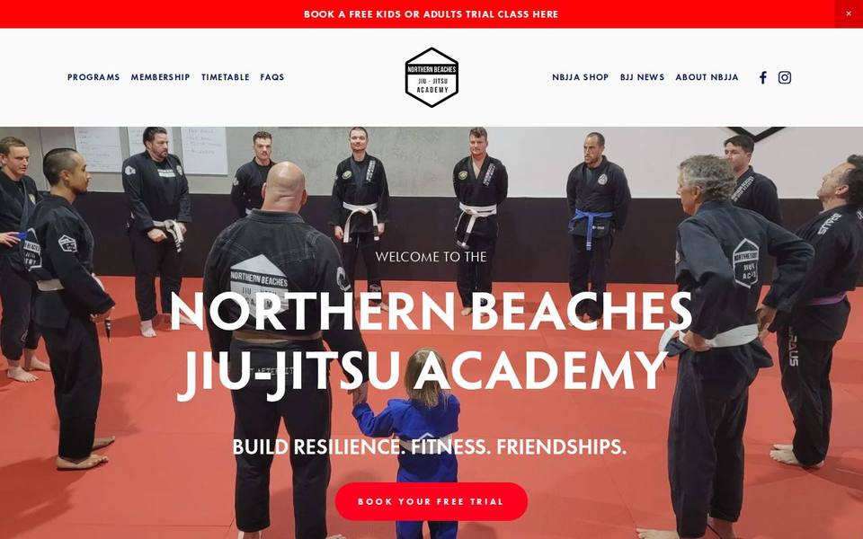 Northern Beaches Jiu-Jitsu Academy website