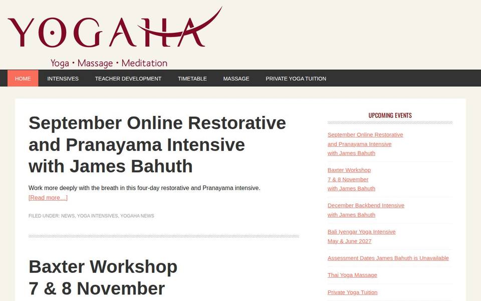 Yogaha website