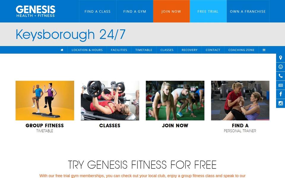 Genesis Health + Fitness Keysborough - VIC website