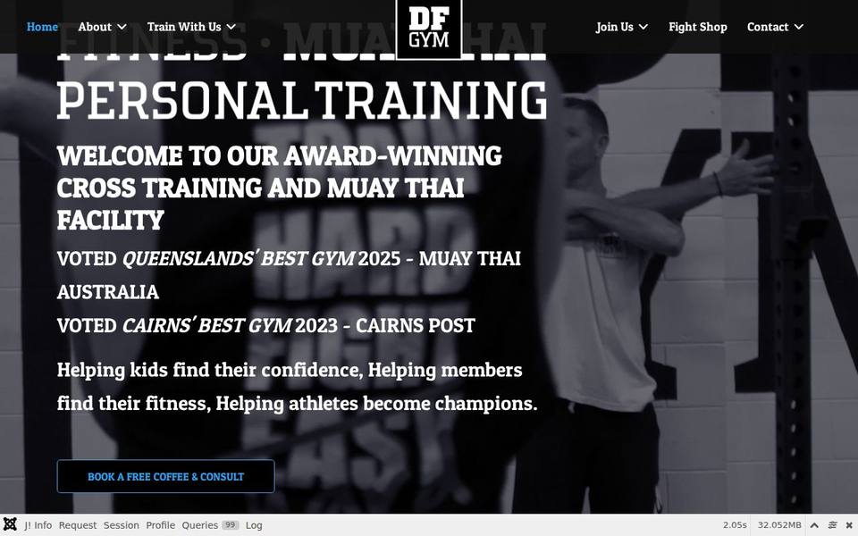 DF Gym website
