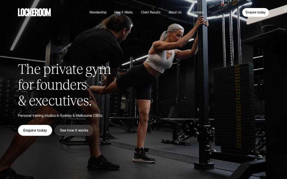 Lockeroom Gym website