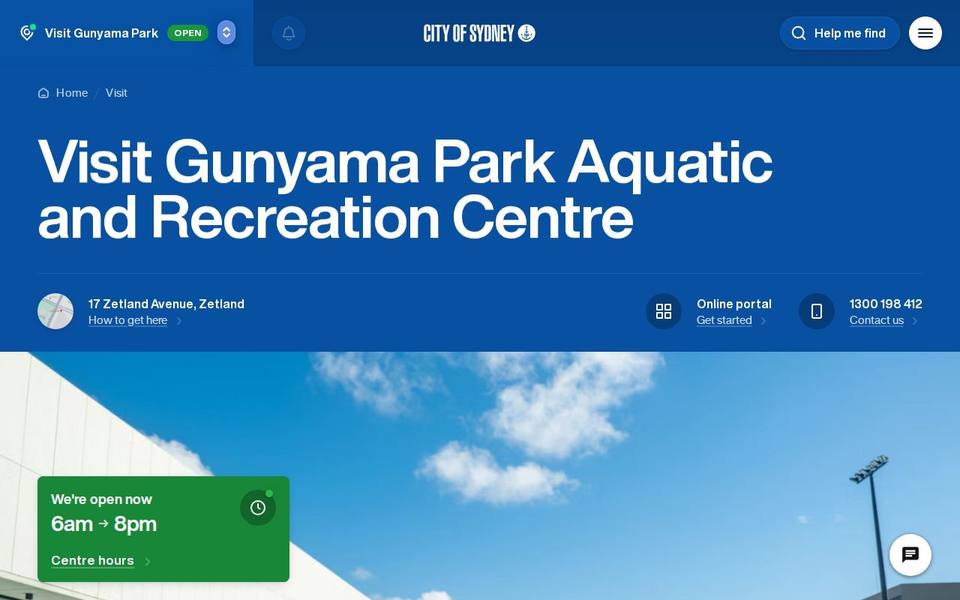Gunyama Park Aquatic and Recreation Centre website