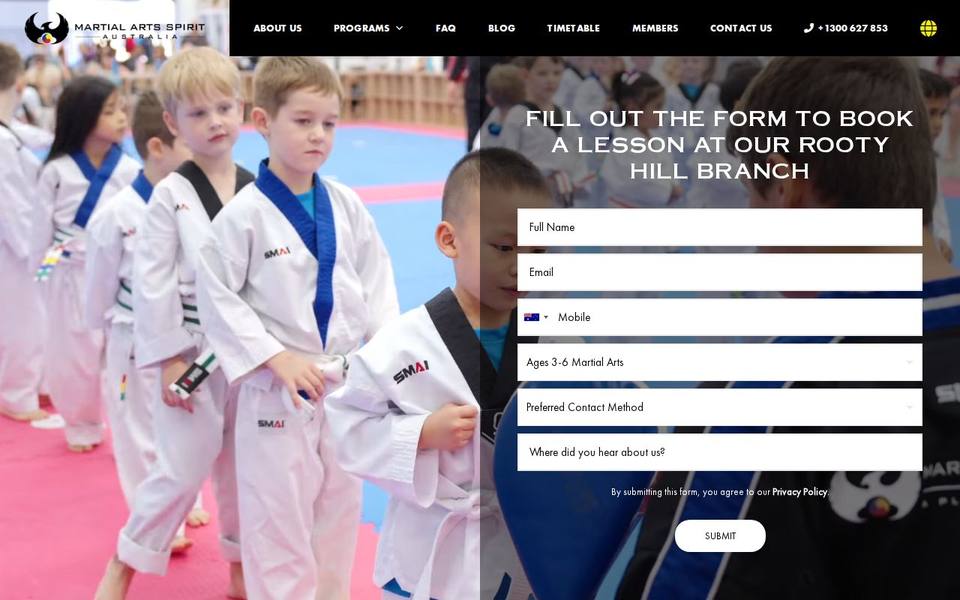Martial Arts Spirit website