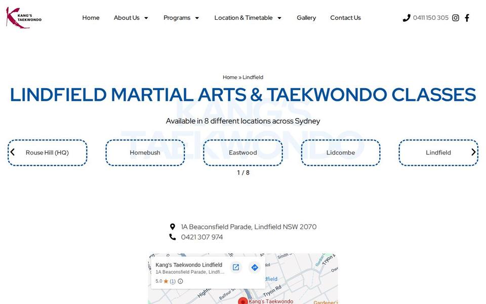 Kang's Taekwondo ROUSE HILL Lindfield website