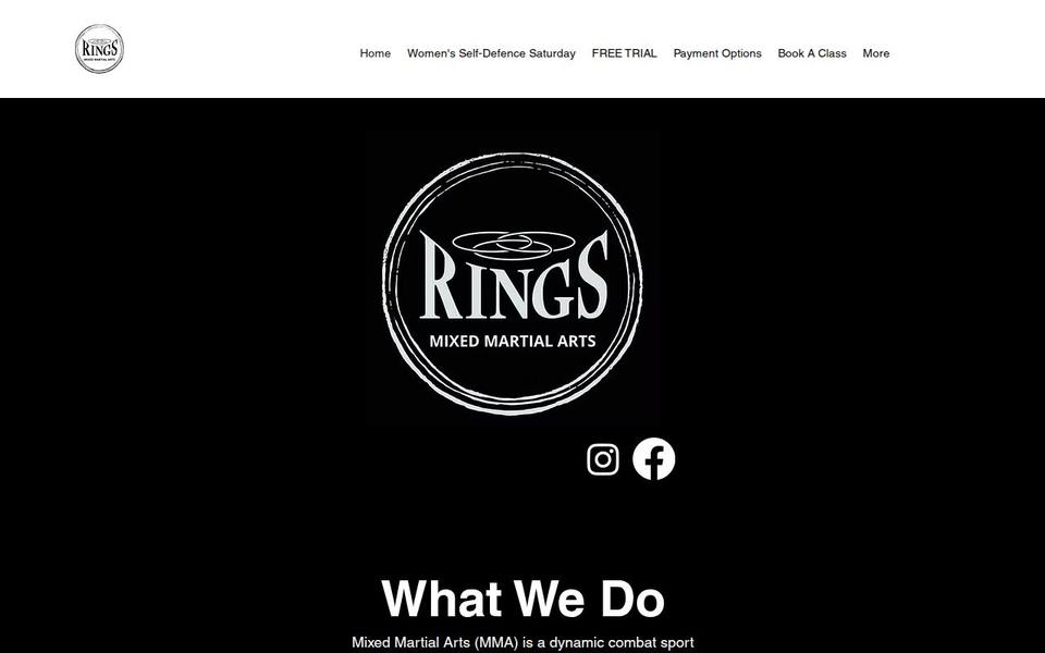 Rings MMA Lismore website