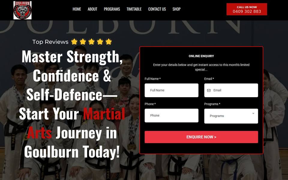 Goulburn Martial Arts Academy website