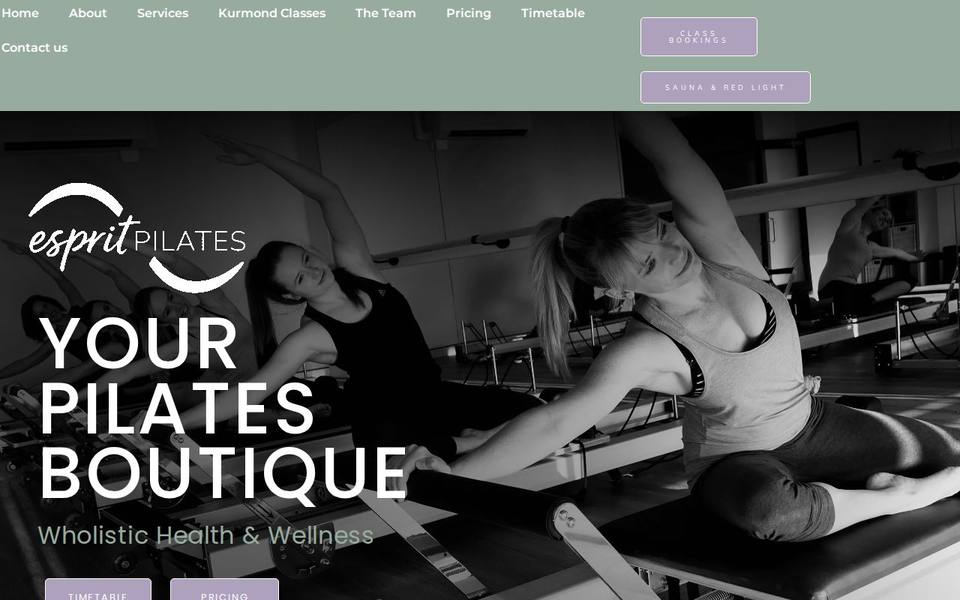Esprit Pilates website