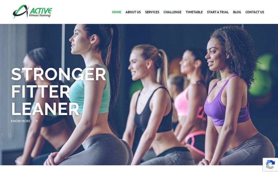 Active Fitness Training website