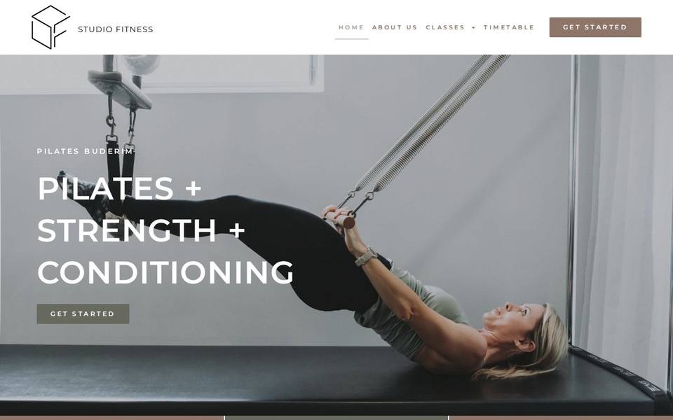 Studio Fitness Sunshine Coast website