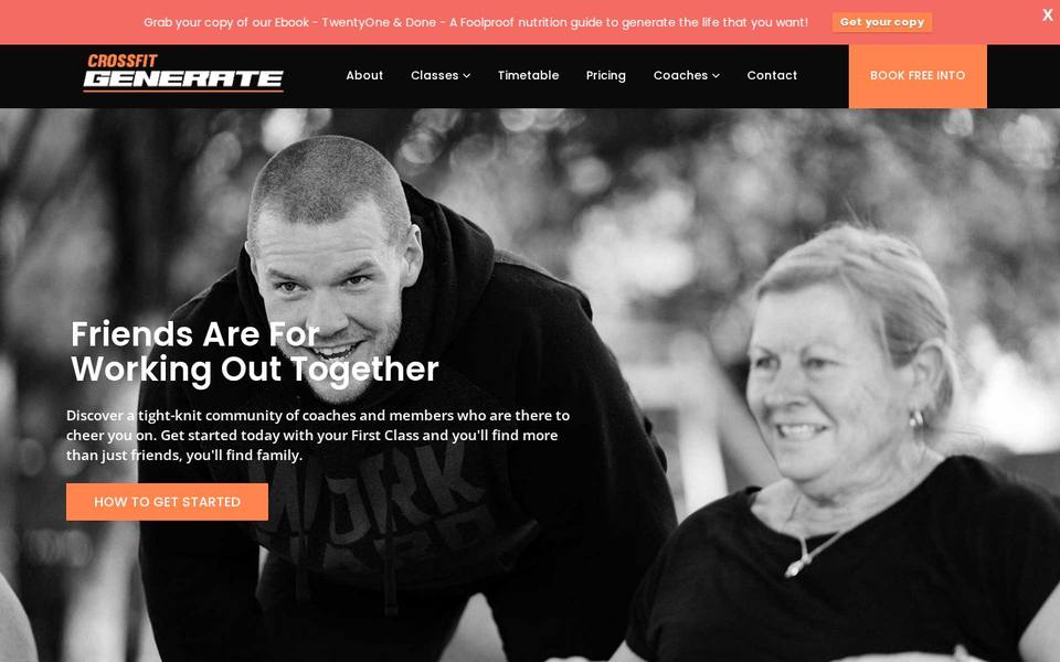 CrossFit Generate website