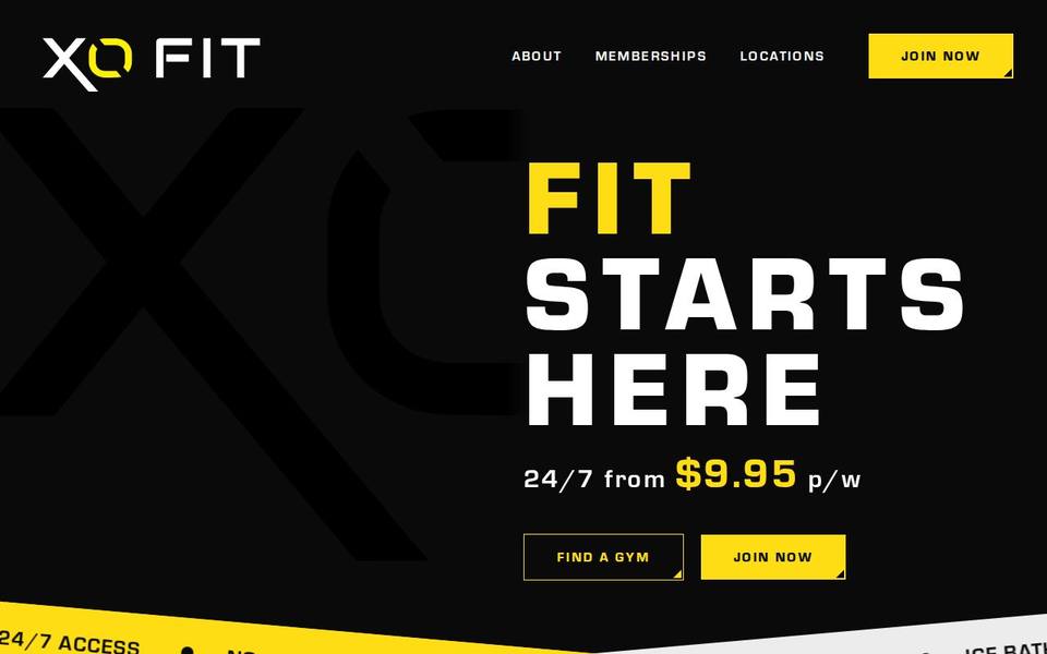 XO Fit website