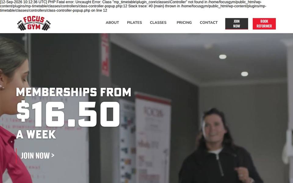 Focus Wellbeing & Fitness website