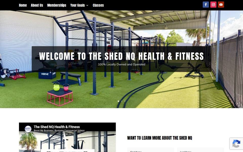 The Shed NQ Health and Fitness website