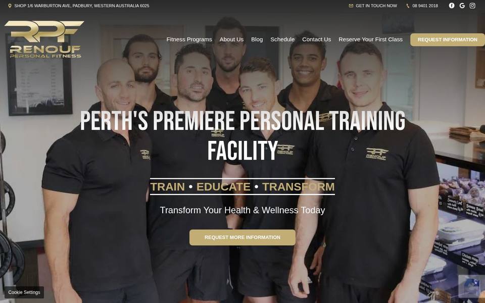 Renouf Personal Fitness website