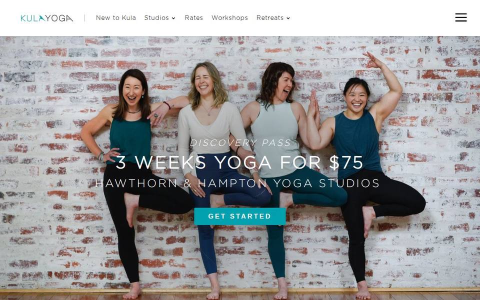 Kula Yoga Hampton website