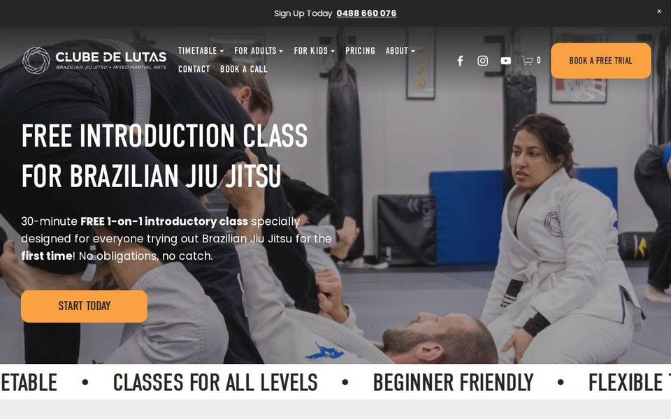 Clube De Lutas - Brazilian Jiu Jitsu, Muay Thai and Judo website
