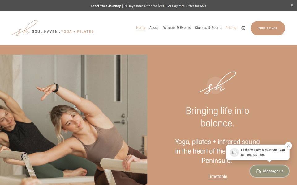 Soul Haven website