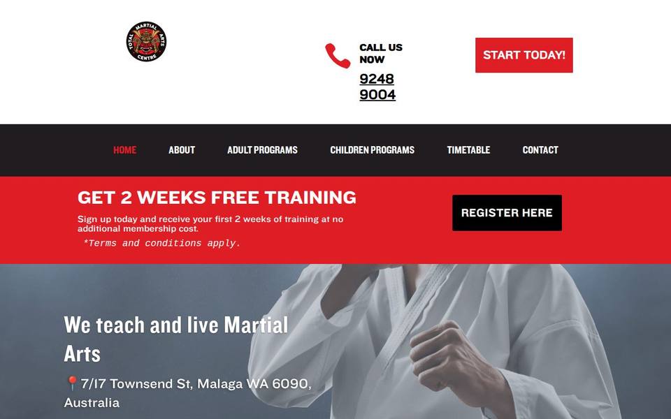 Total Martial Arts Centre website