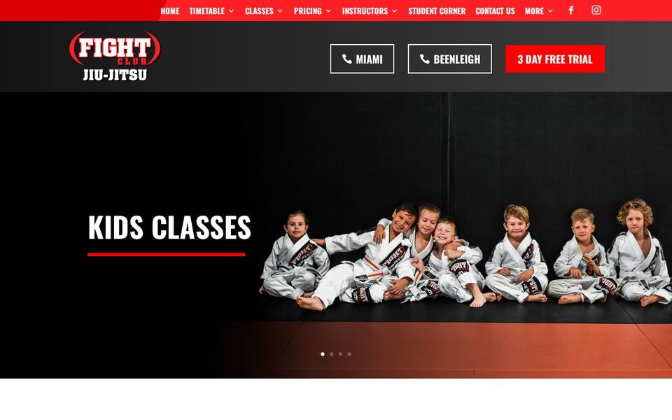 Fight Club Jiu Jitsu website
