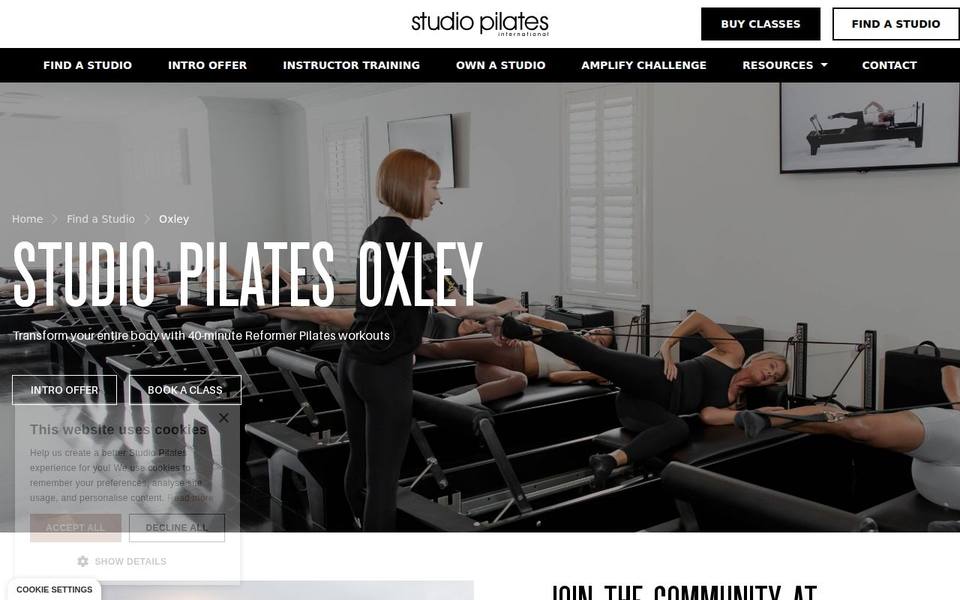 Studio Pilates International website