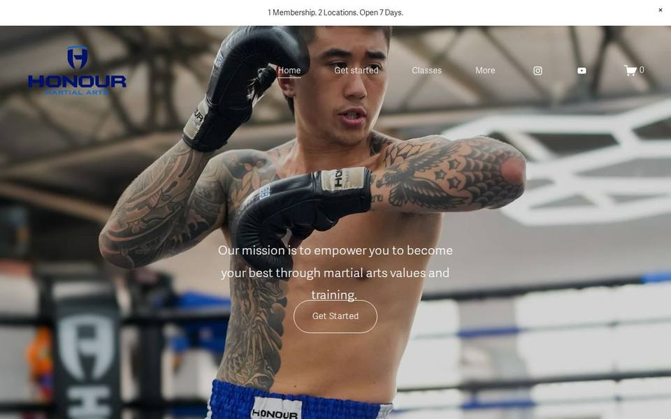 Honour Martial Arts website