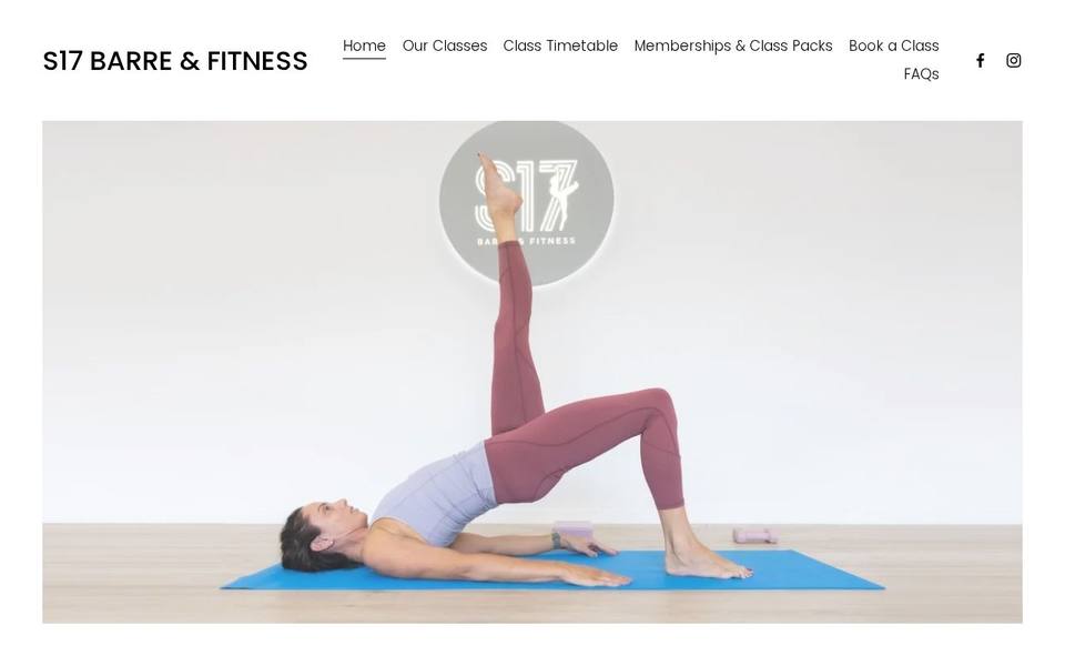S17 Barre & Fitness website