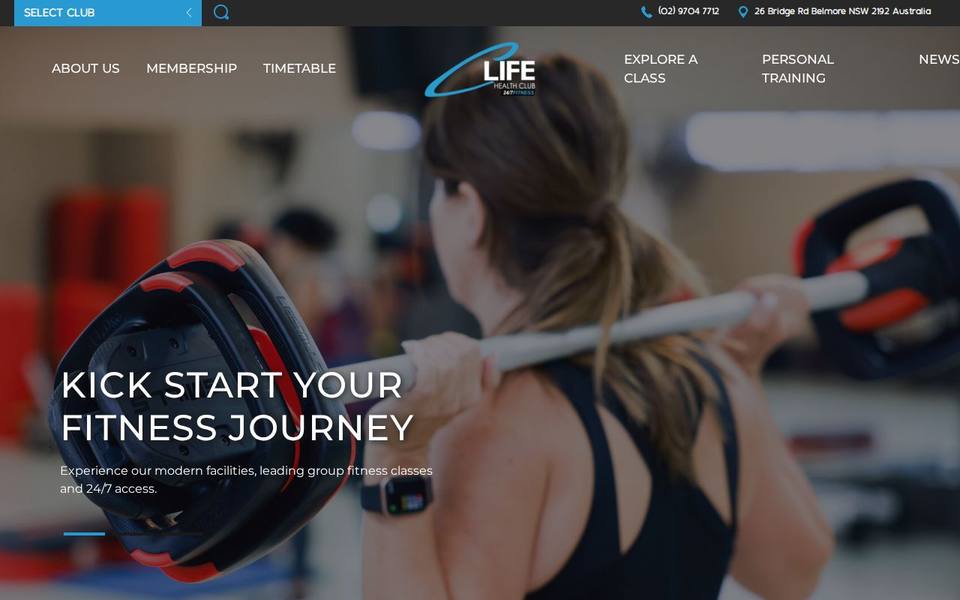 C-Life Health Club website