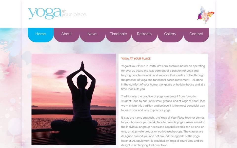 Yoga and Movement at the Blue Door website