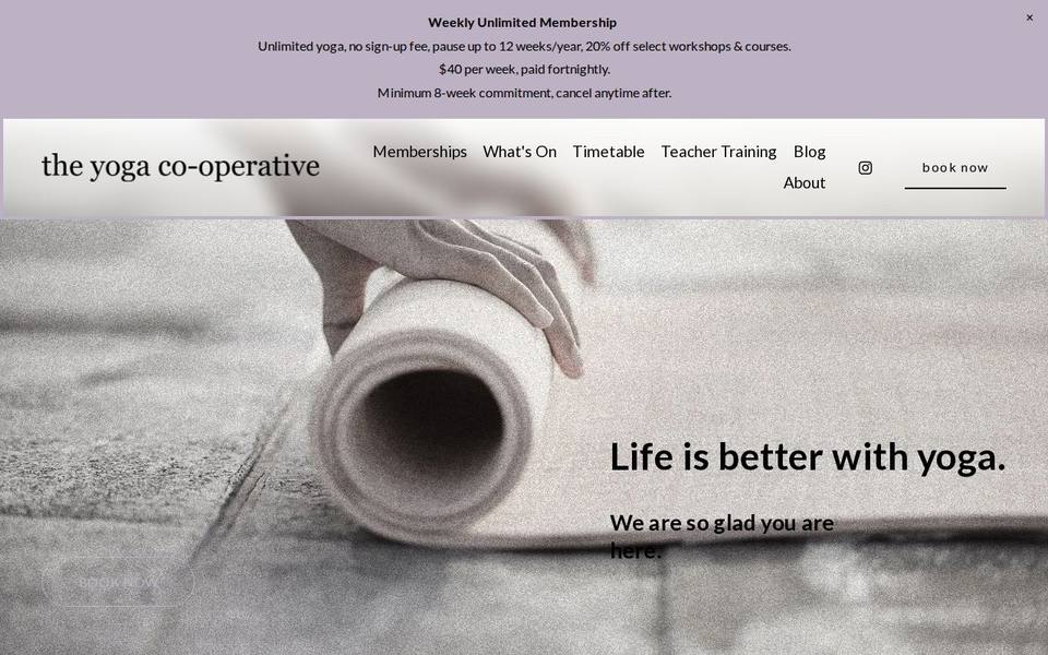 The Yoga Co-operative website
