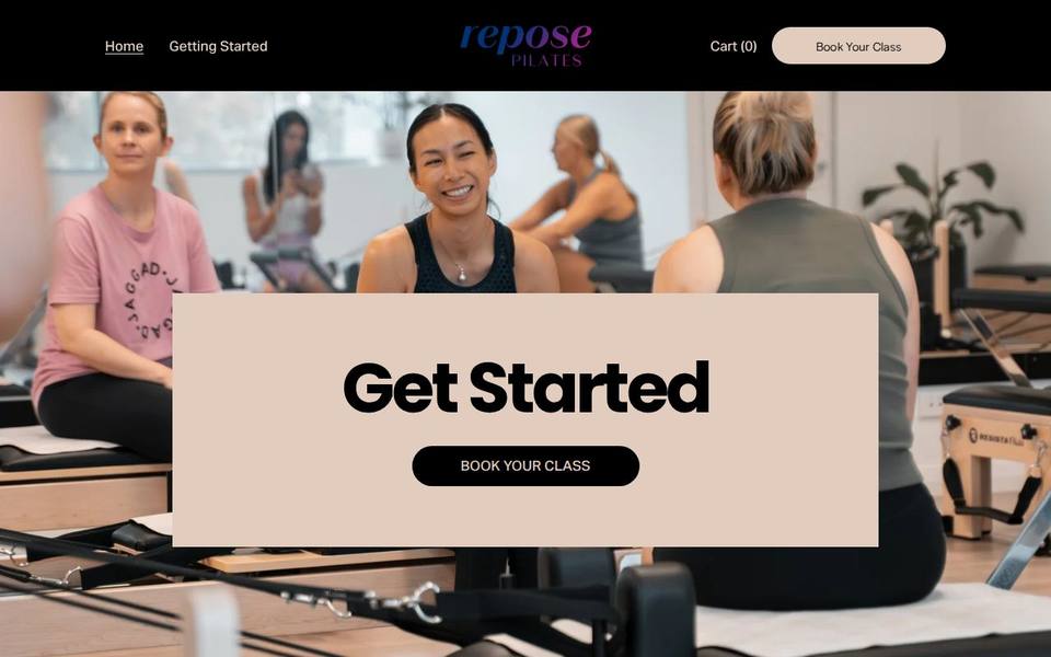 Repose Pilates website