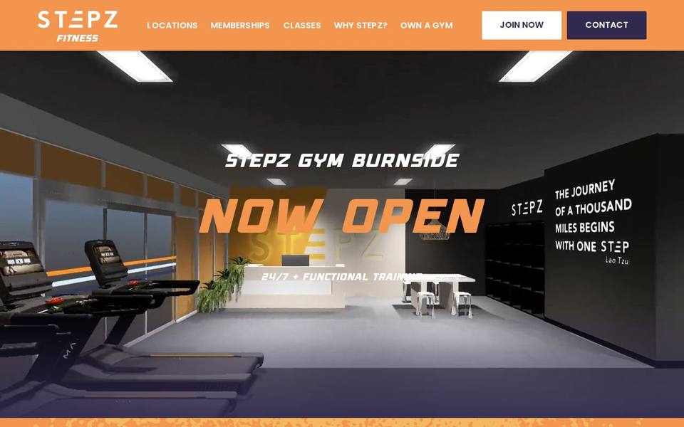 Stepz Fitness Burnside website