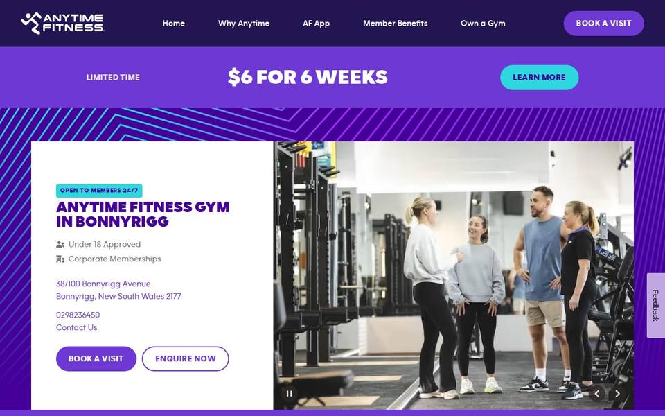 Anytime Fitness Bonnyrigg website