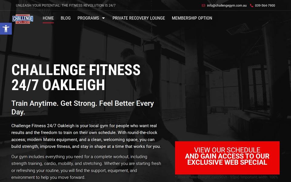 Challenge Fitness Centre website