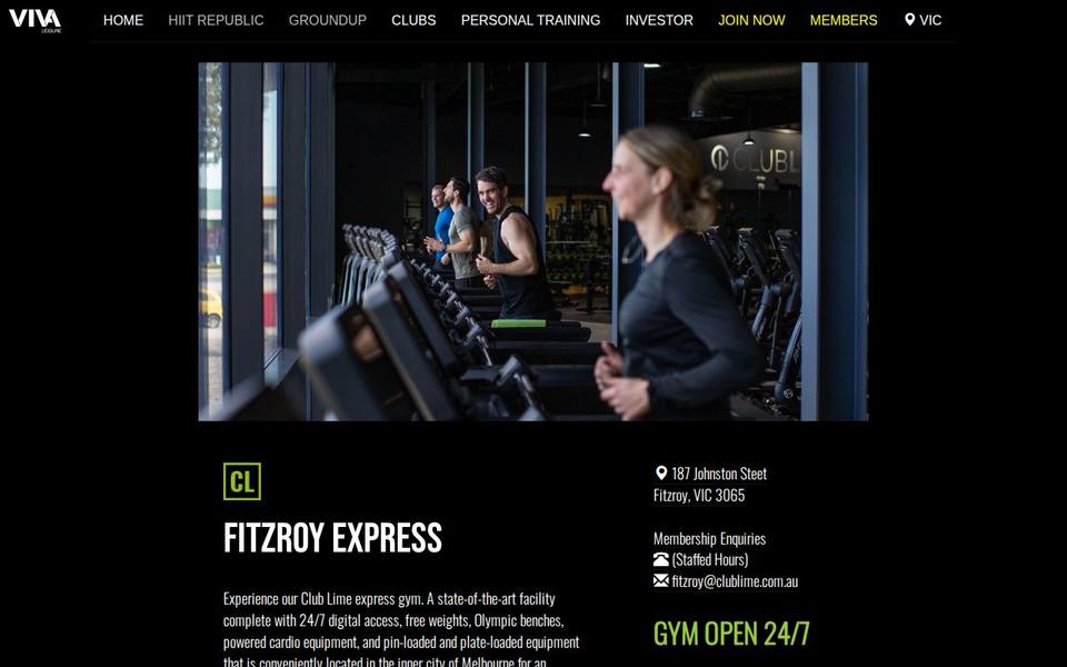 Club Lime Fitzroy Express website