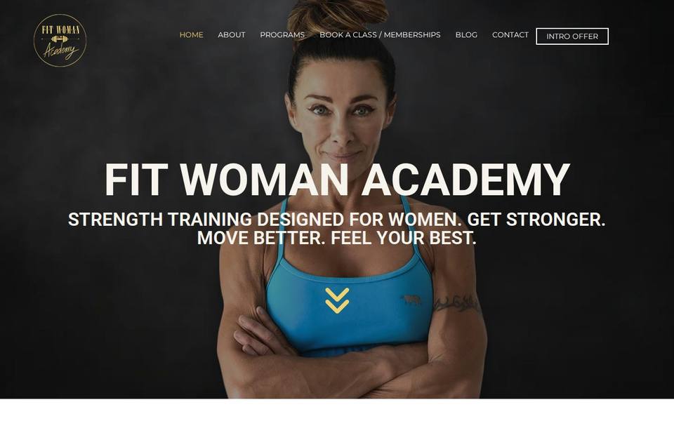 Fit Woman Academy website