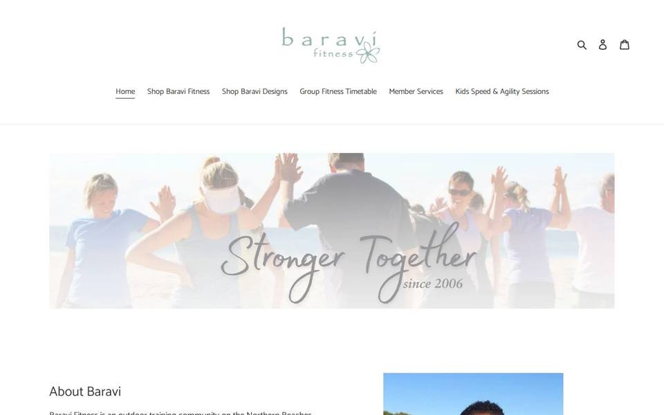 Baravi Fitness website