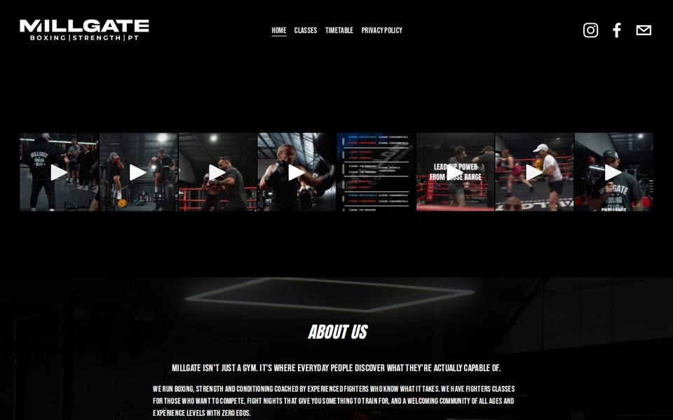 Millgate Boxing & Fitness website