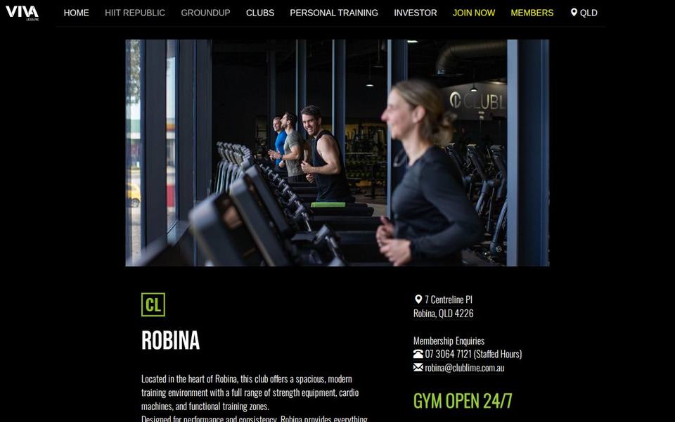Club Lime Robina website