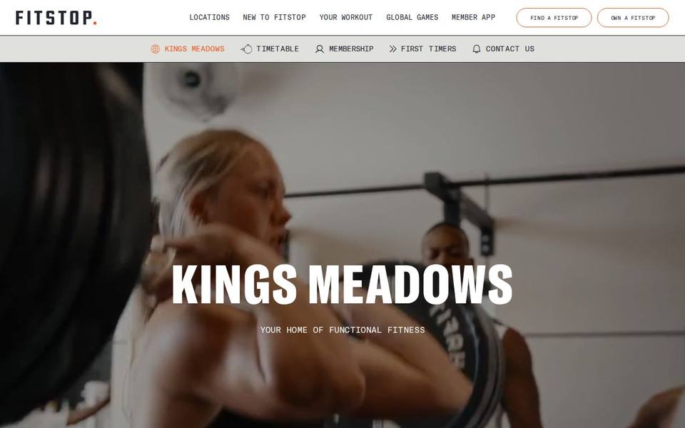 Fitstop Kings Meadows website