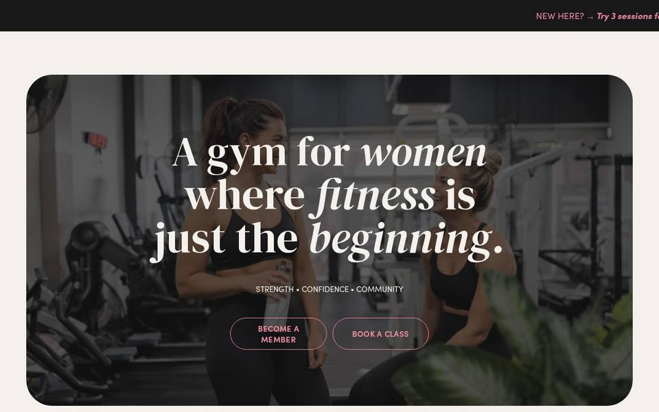 Satori Women's Health Club website