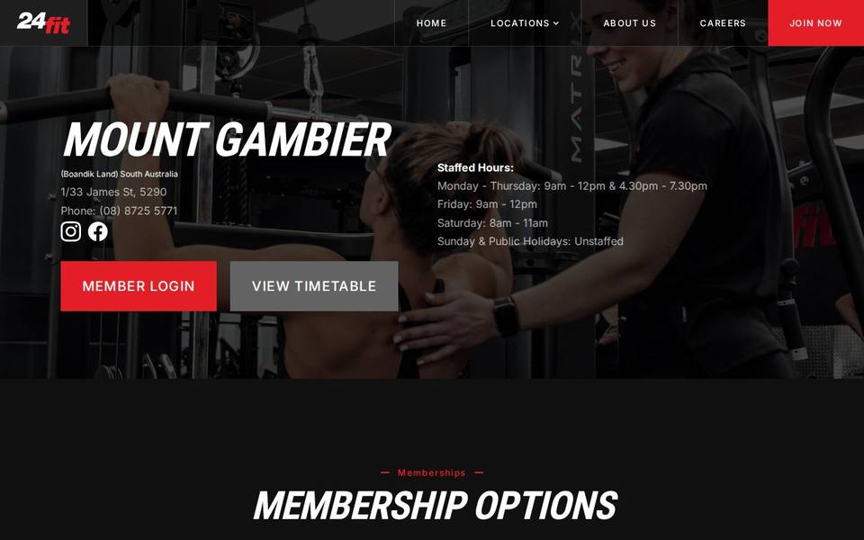 24fit Mount Gambier website