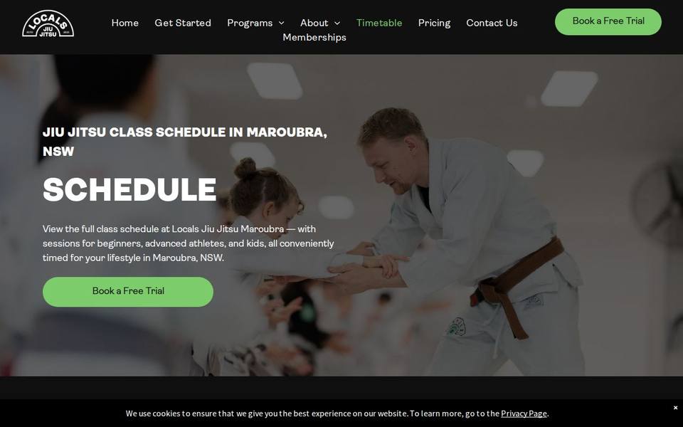 Locals Jiu Jitsu Maroubra website
