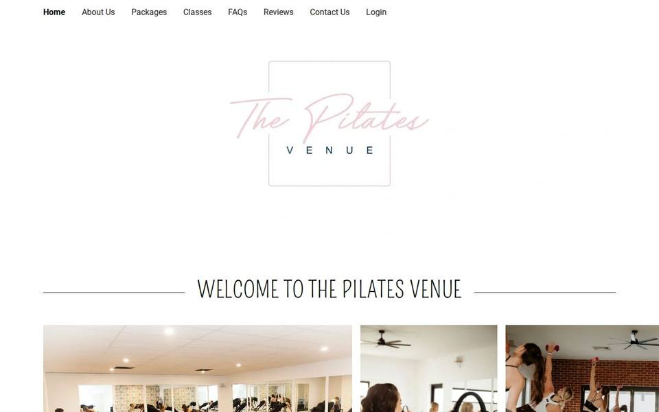 The Pilates Venue website